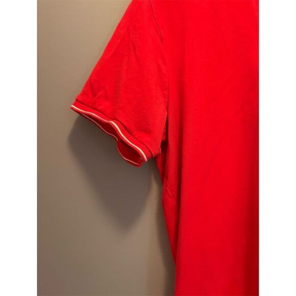 Armani Exchange Men's V-Neck T-Shirt Red Size L Standard Short Sleeve Slim Fit - Picture 3 of 10